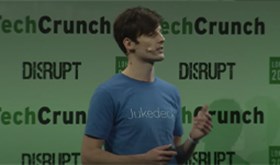Jukedeck Raps Disrupt London Startup Battlefield presentation